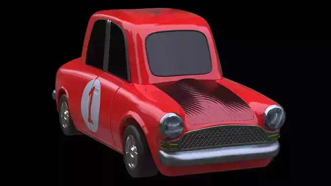 Low Poly Cartoon Car