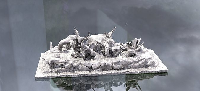 Ancient Dragons Ground Model Stand 3D model