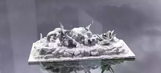 Ancient Dragons Ground Model Stand 3D model
