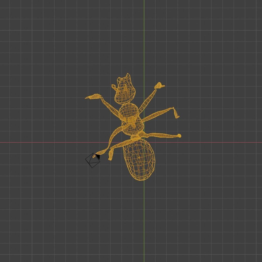 ant insect lowpoly bug Free low-poly 3D model_4