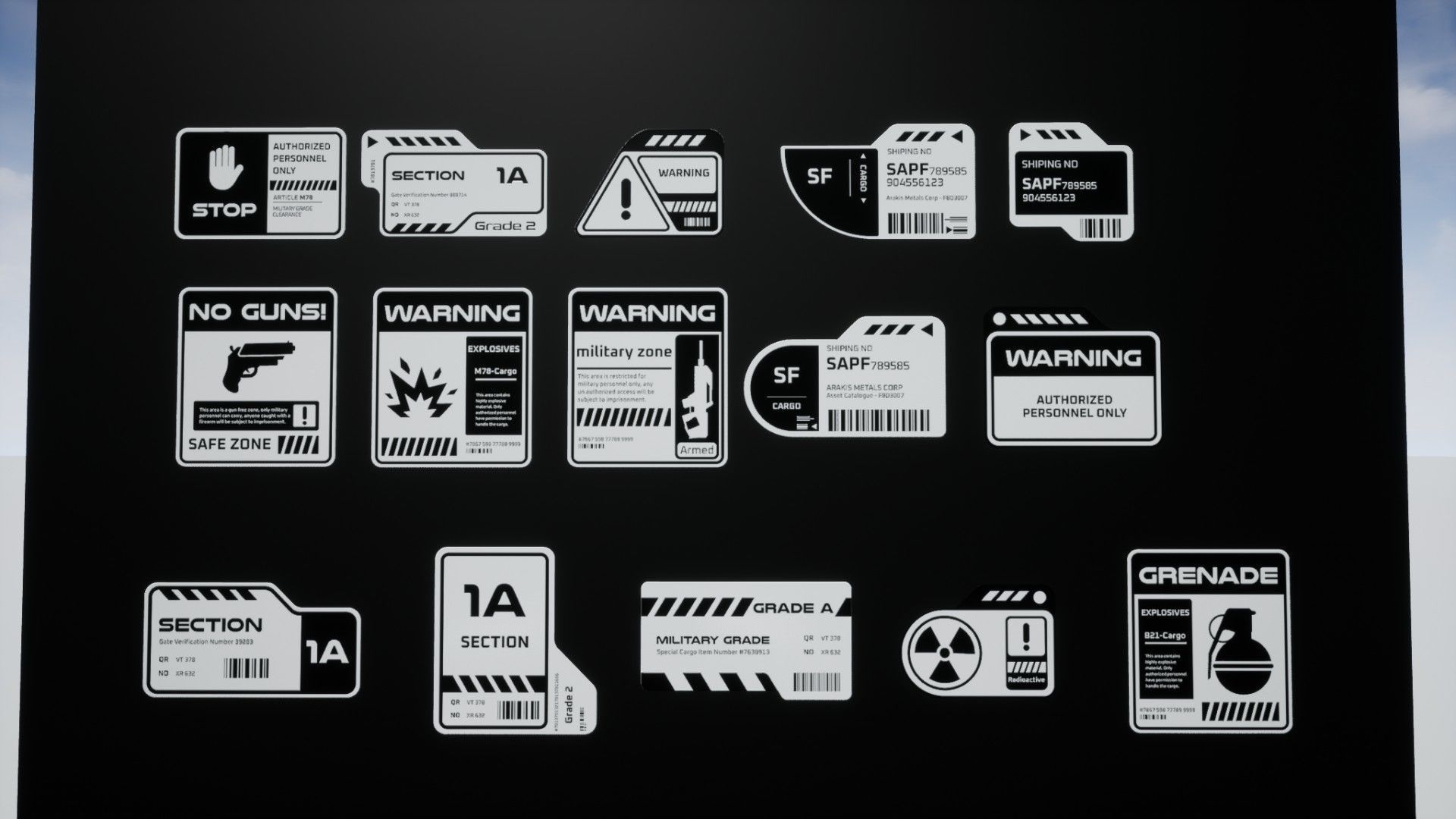 Modular Scifi Interior Spaceship Environment UE4 Low-poly 3D model_40