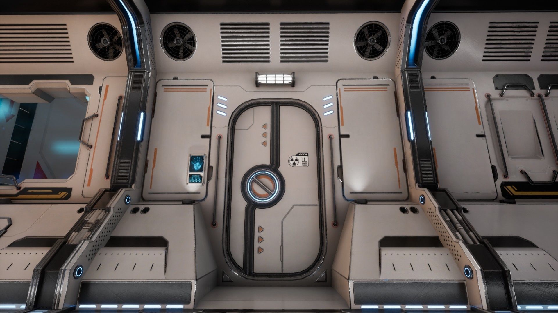 Modular Scifi Interior Spaceship Environment UE4 Low-poly 3D model_23