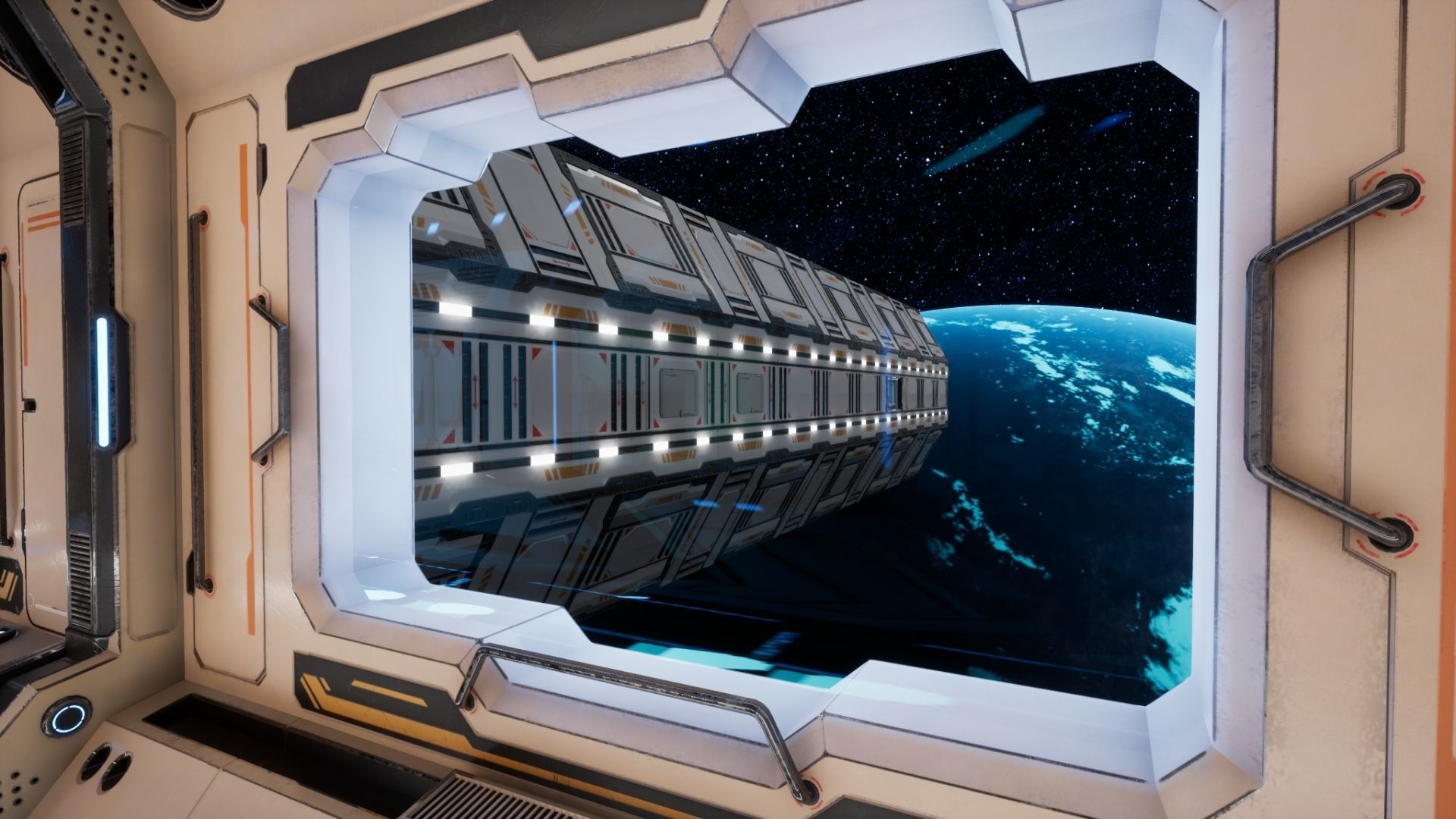 Modular Scifi Interior Spaceship Environment UE4 Low-poly 3D model_21