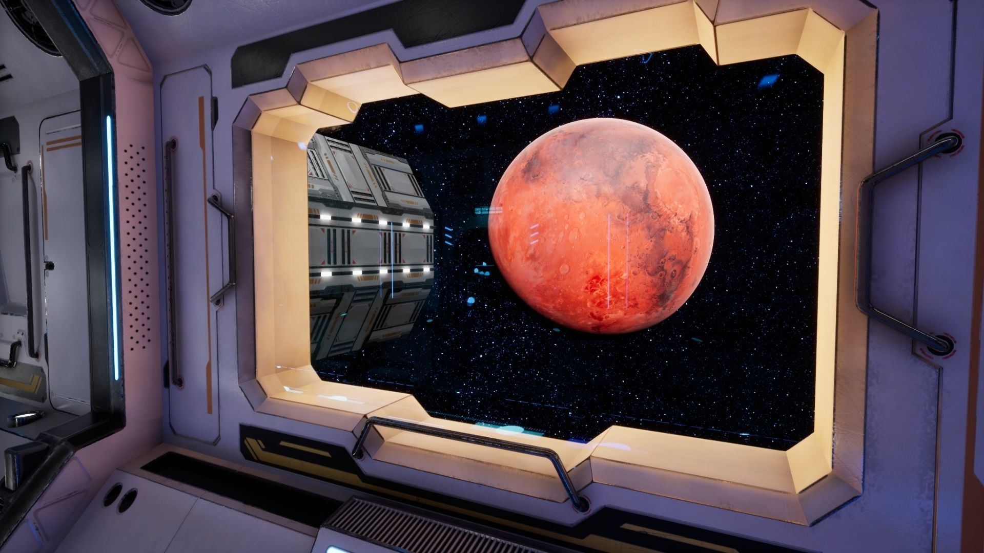 Modular Scifi Interior Spaceship Environment UE4 Low-poly 3D model_24