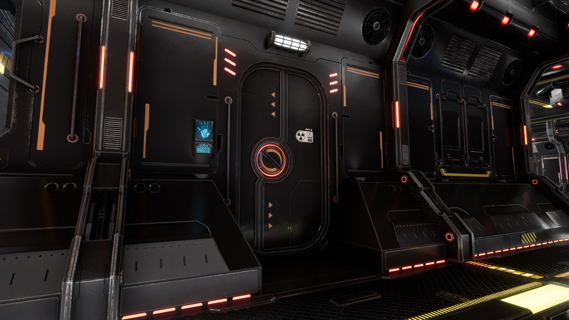 Modular Scifi Interior Spaceship Environment UE4 Low-poly 3D model_26