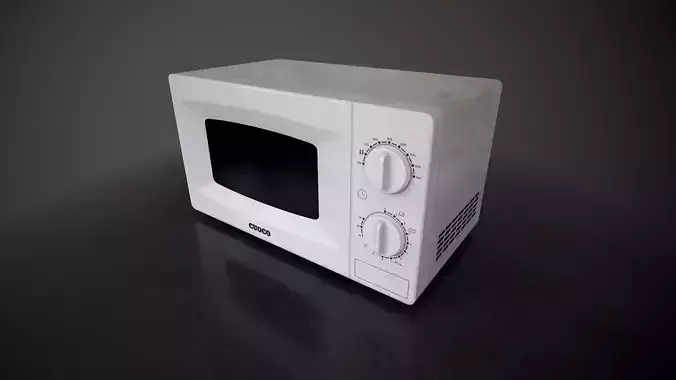 Old classic realistic microwave