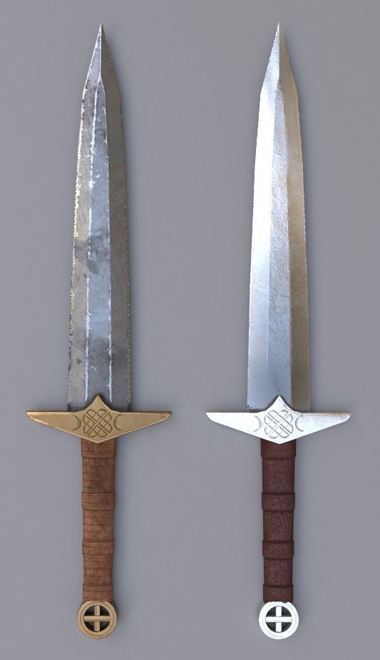 Medieval Fantasy Swords Low-poly 3D model_3