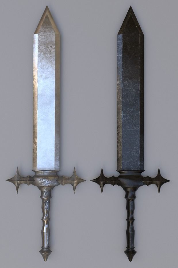 Medieval Fantasy Swords Low-poly 3D model_16