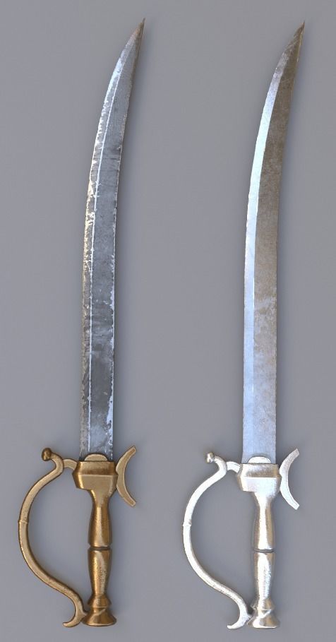 Medieval Fantasy Swords Low-poly 3D model_6