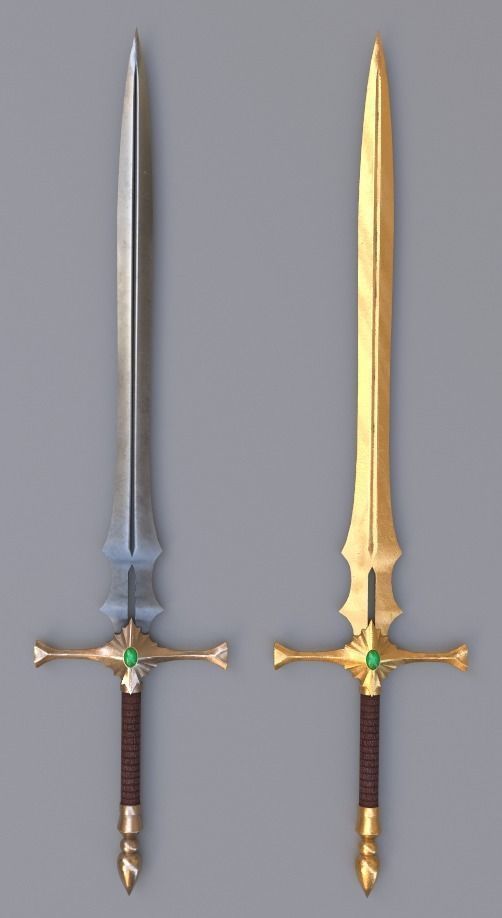 Medieval Fantasy Swords Low-poly 3D model_10