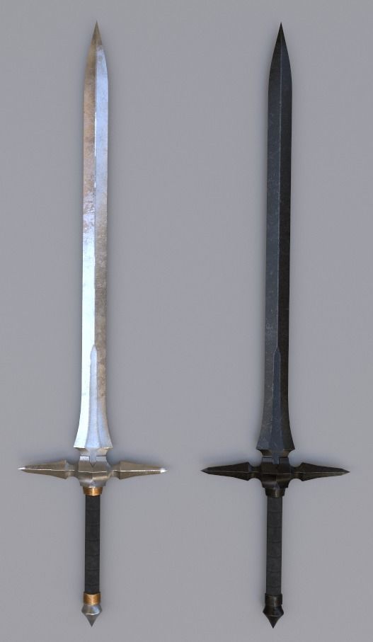 Medieval Fantasy Swords Low-poly 3D model_9