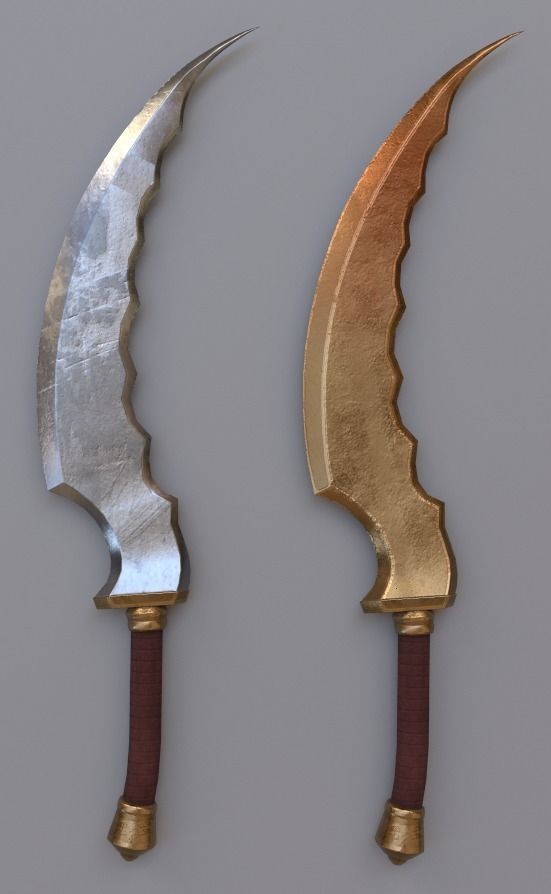 Medieval Fantasy Swords Low-poly 3D model_4