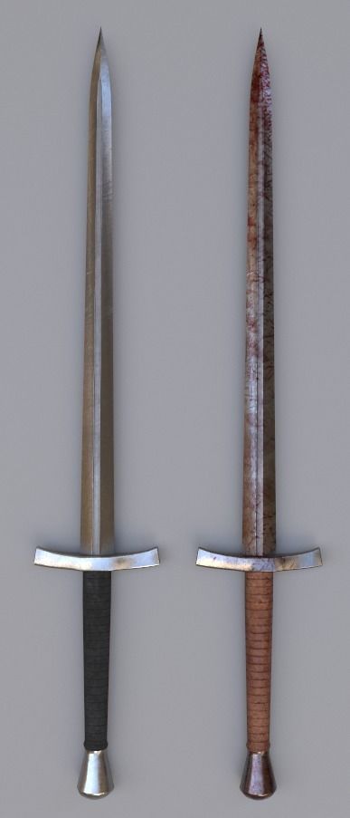 Medieval Fantasy Swords Low-poly 3D model_14