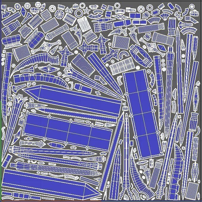 Medieval Fantasy Swords Low-poly 3D model_17