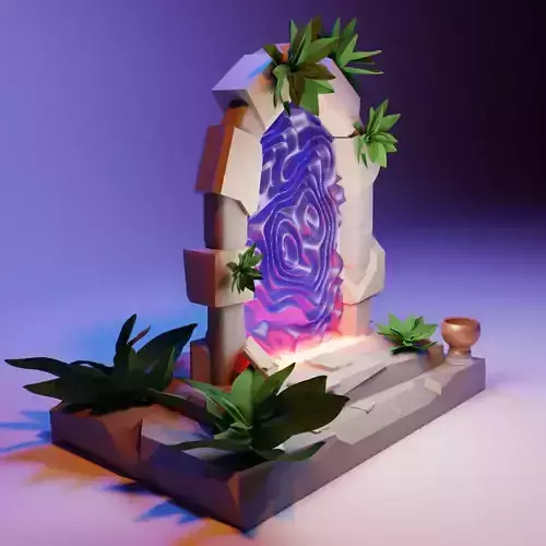 architecture door in fantasy setting