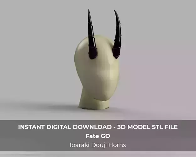 Fate Ibaraki Douji Berserker Cosplay Horns 3D Model STL File