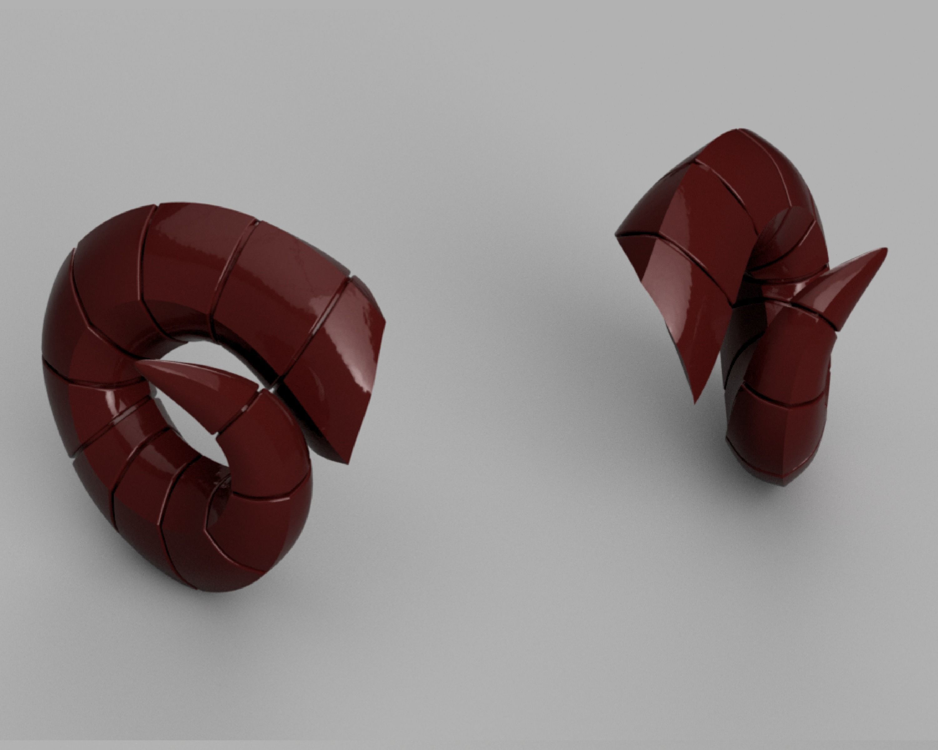 League of Legends Spirit Blossom Kindred Cosplay Ram Horns 3D print model_3