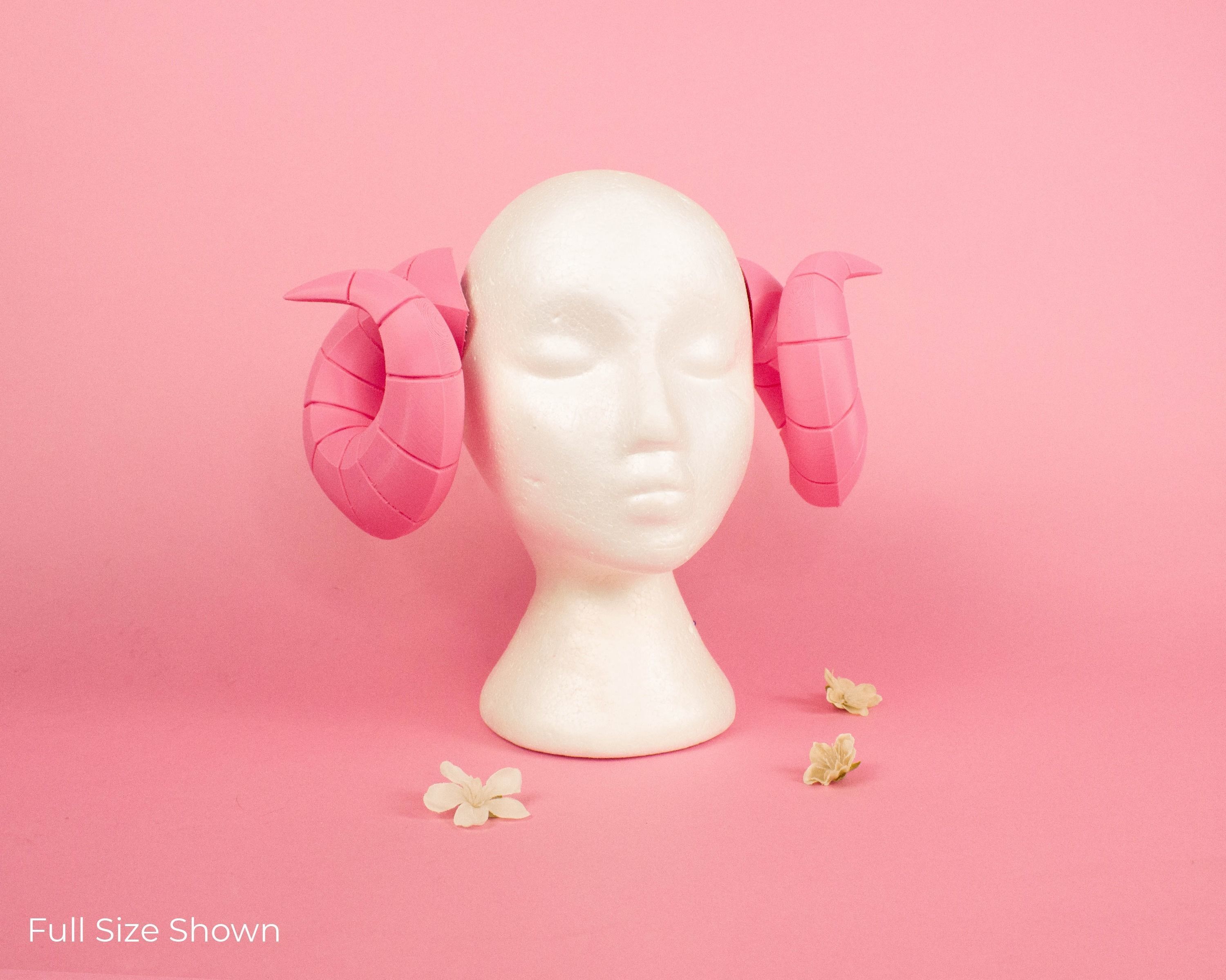 League of Legends Spirit Blossom Kindred Cosplay Ram Horns 3D print model_6