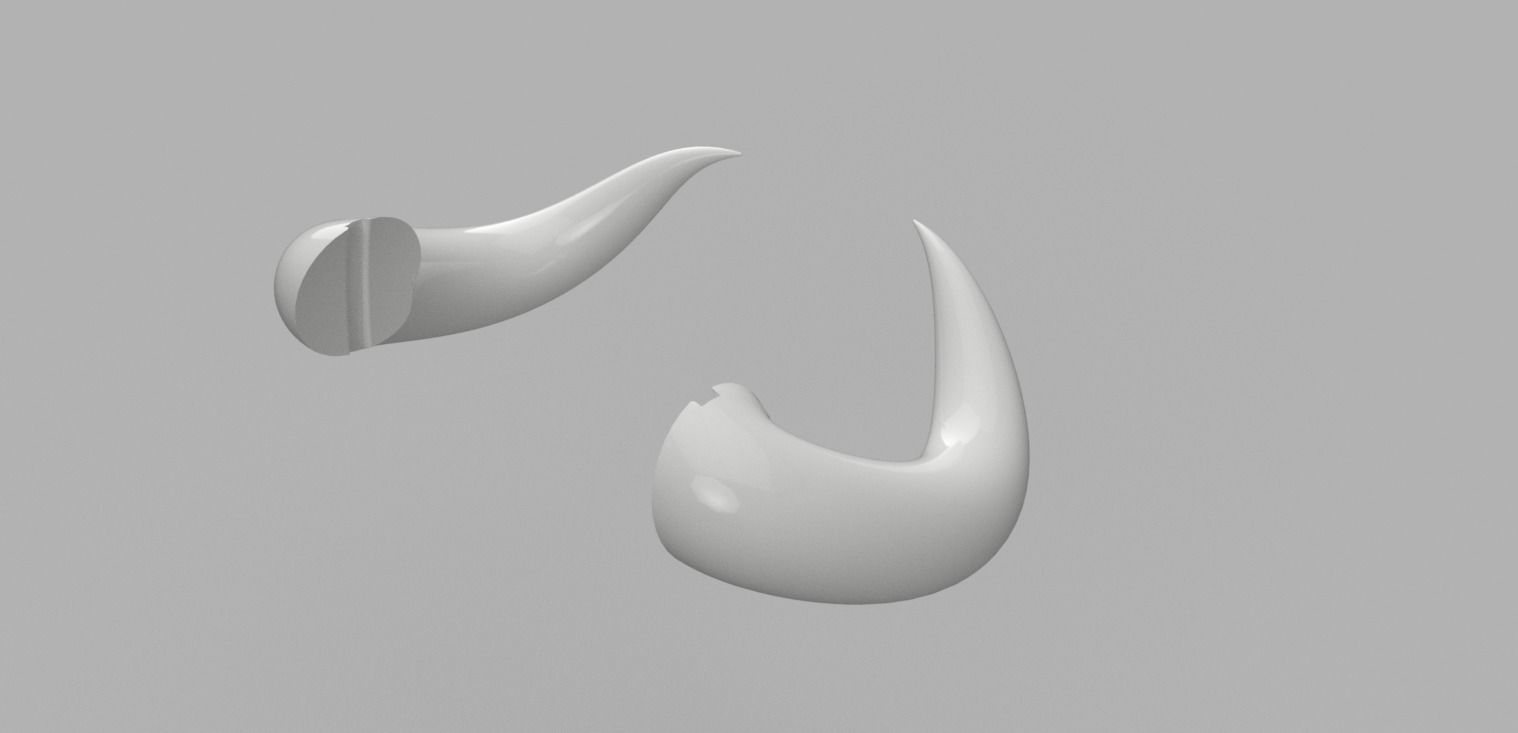 Overlord Albedo Succubus Demon Cosplay Horns 3d Model STL File 3D print model_1