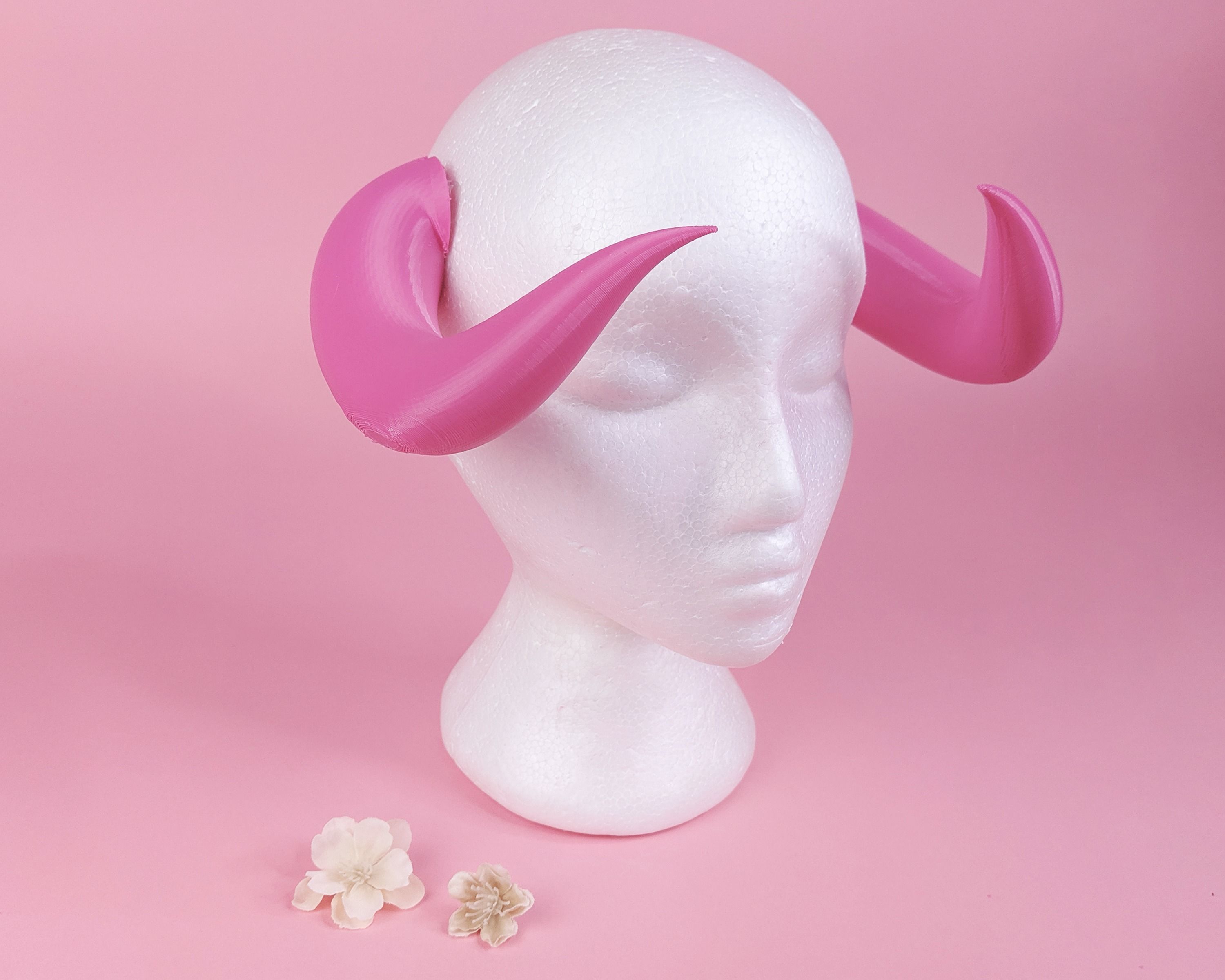 Overlord Albedo Succubus Demon Cosplay Horns 3d Model STL File 3D print model_3