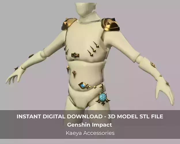 Genshin Impact Kaeya Cosplay Accessories 3D Model STL File 3D print model