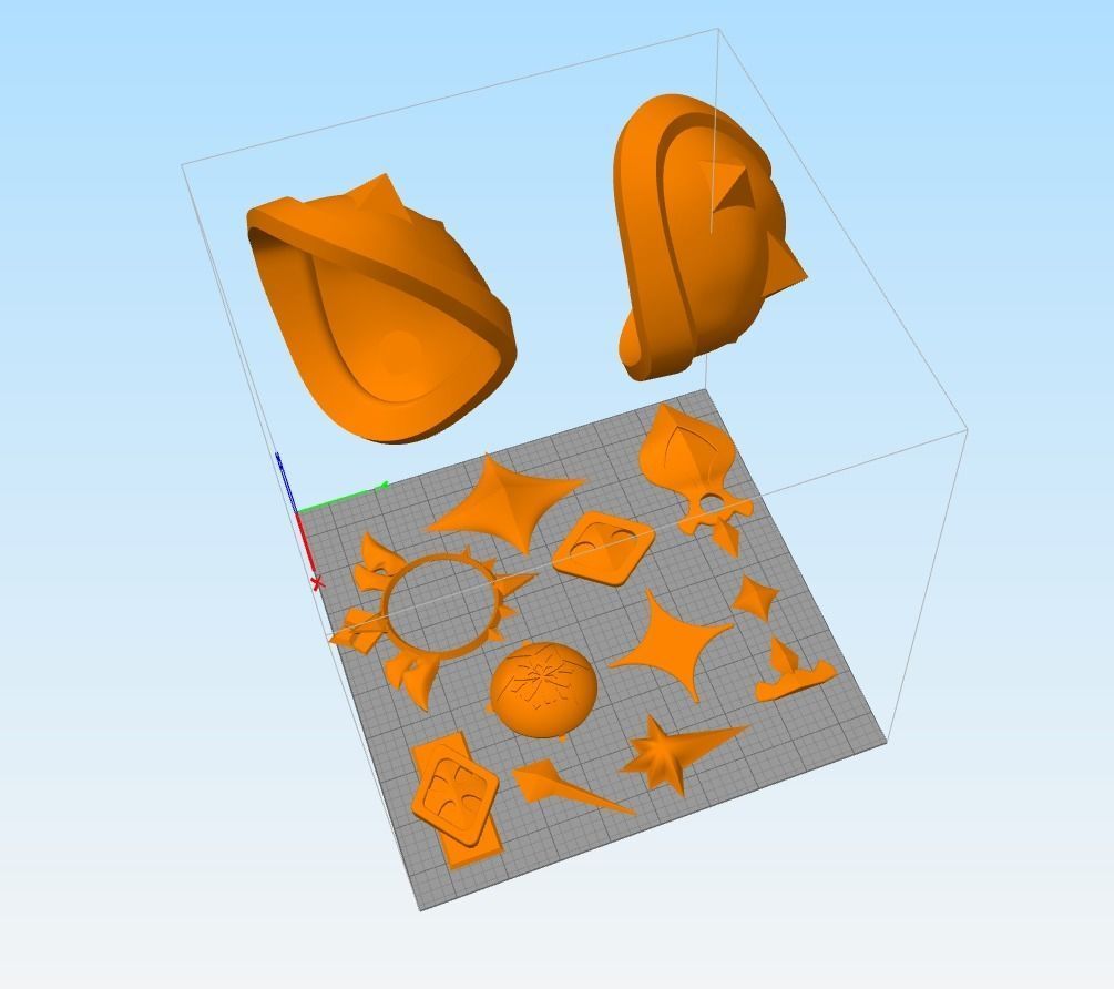 Genshin Impact Kaeya Cosplay Accessories 3D Model STL File 3D print model_2