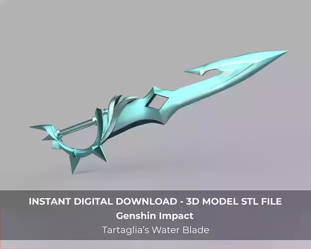 Genshin Impact Tartaglia Childe Water Blade Cosplay Sword