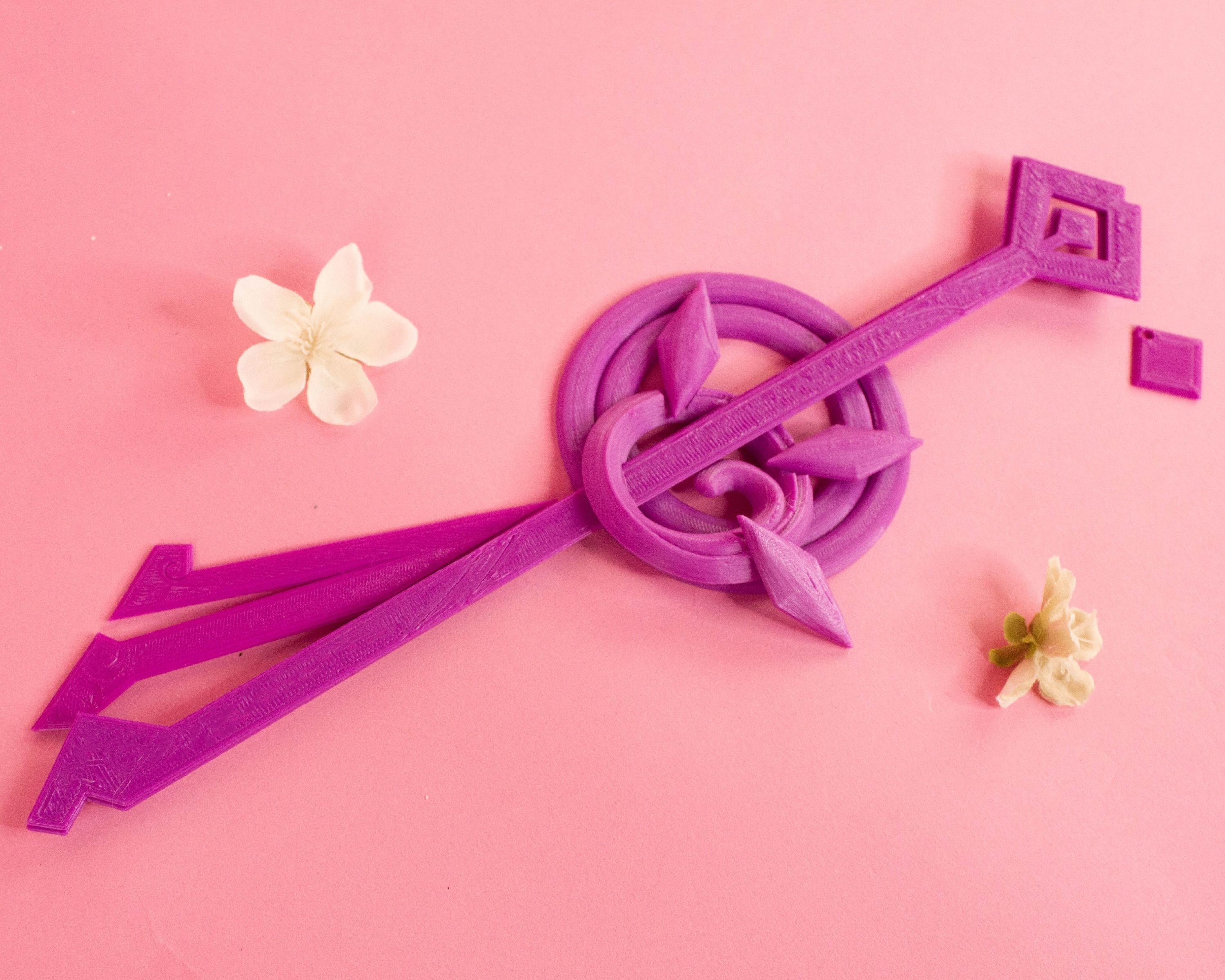 Genshin Impact Beidou Hair Clip 3D Model STL File 3D print model_4