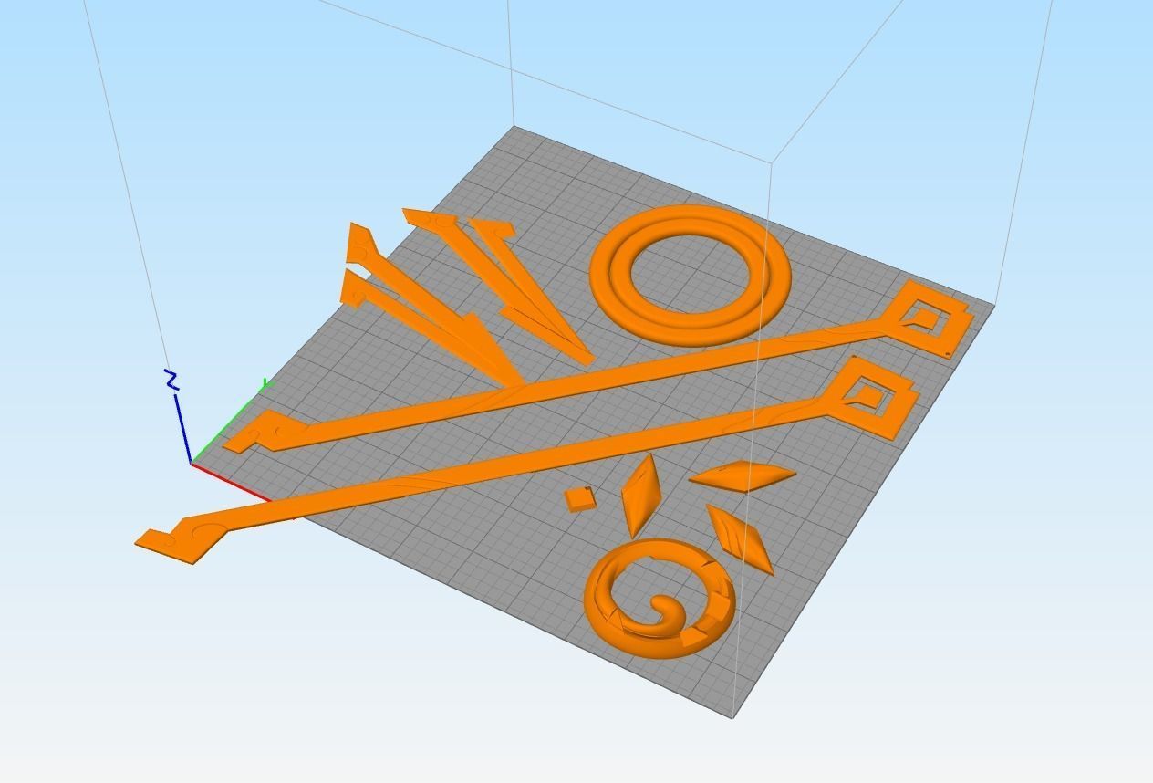 Genshin Impact Beidou Hair Clip 3D Model STL File 3D print model_3