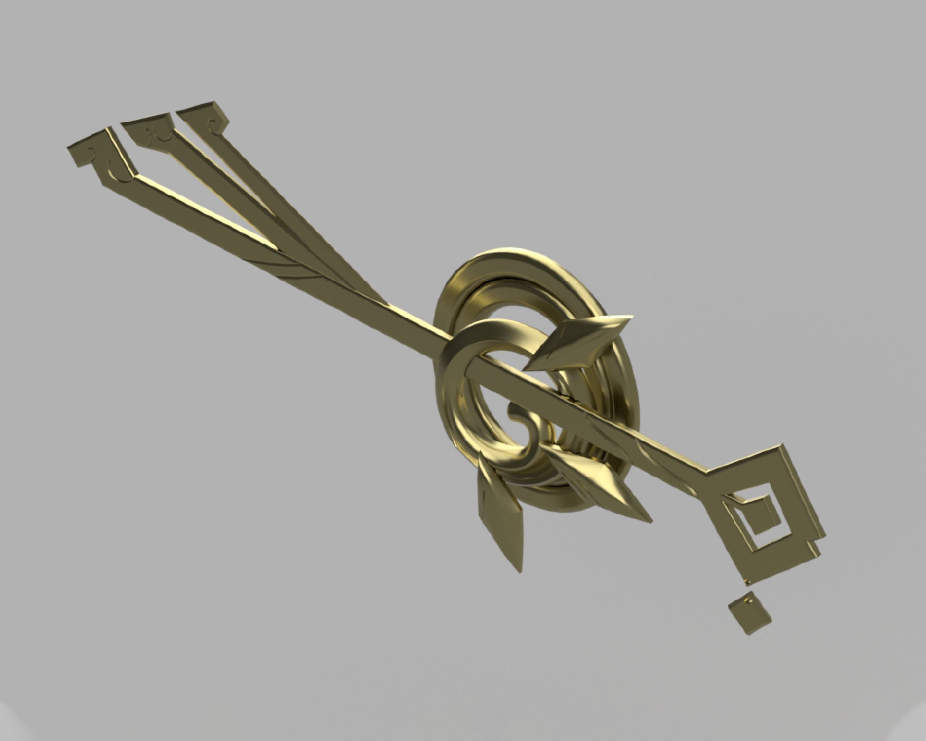 Genshin Impact Beidou Hair Clip 3D Model STL File 3D print model_1