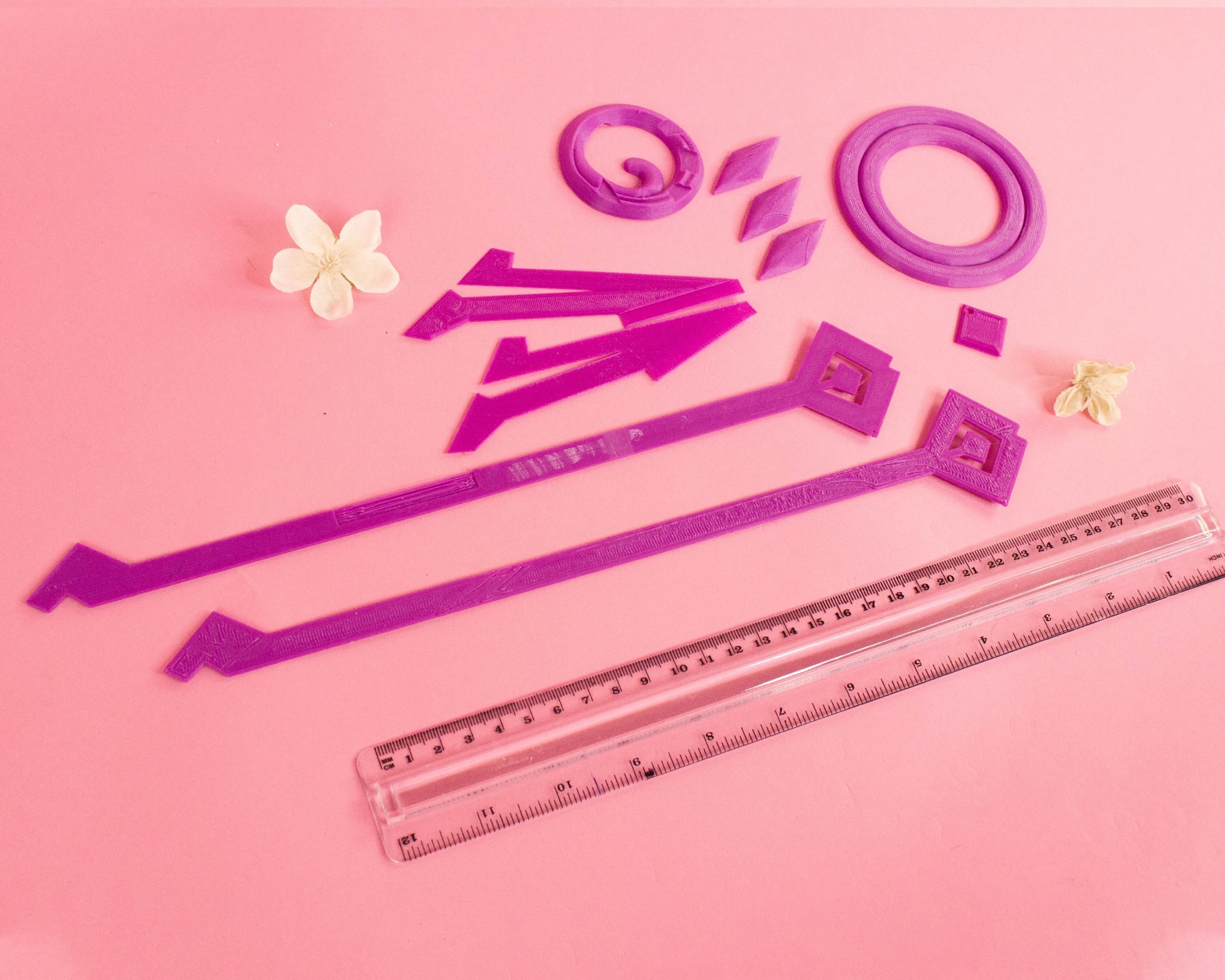 Genshin Impact Beidou Hair Clip 3D Model STL File 3D print model_5