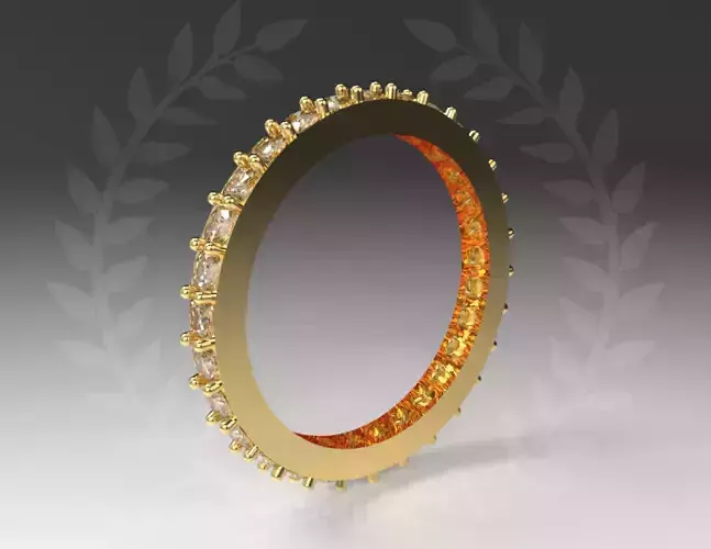 Infinity Ring Cushion Stone