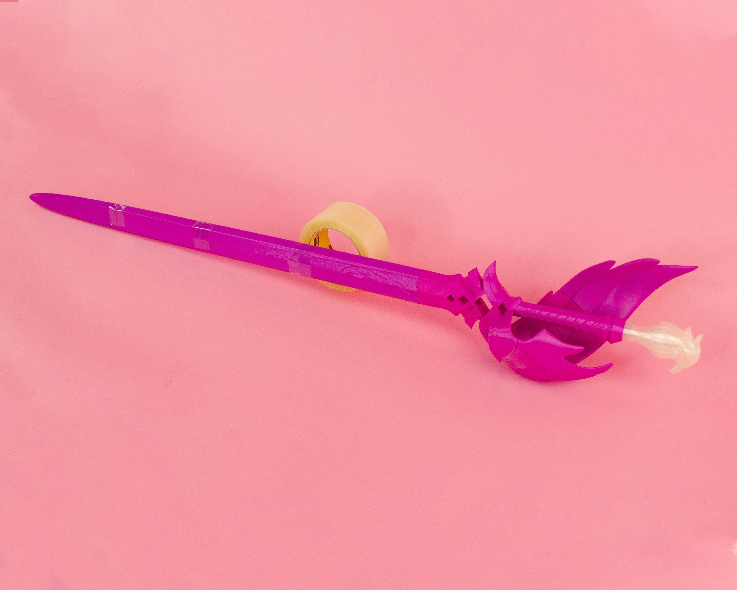 Genshin Impact Favonius Sword Jean Cosplay Sword LEDS 3D print model_10