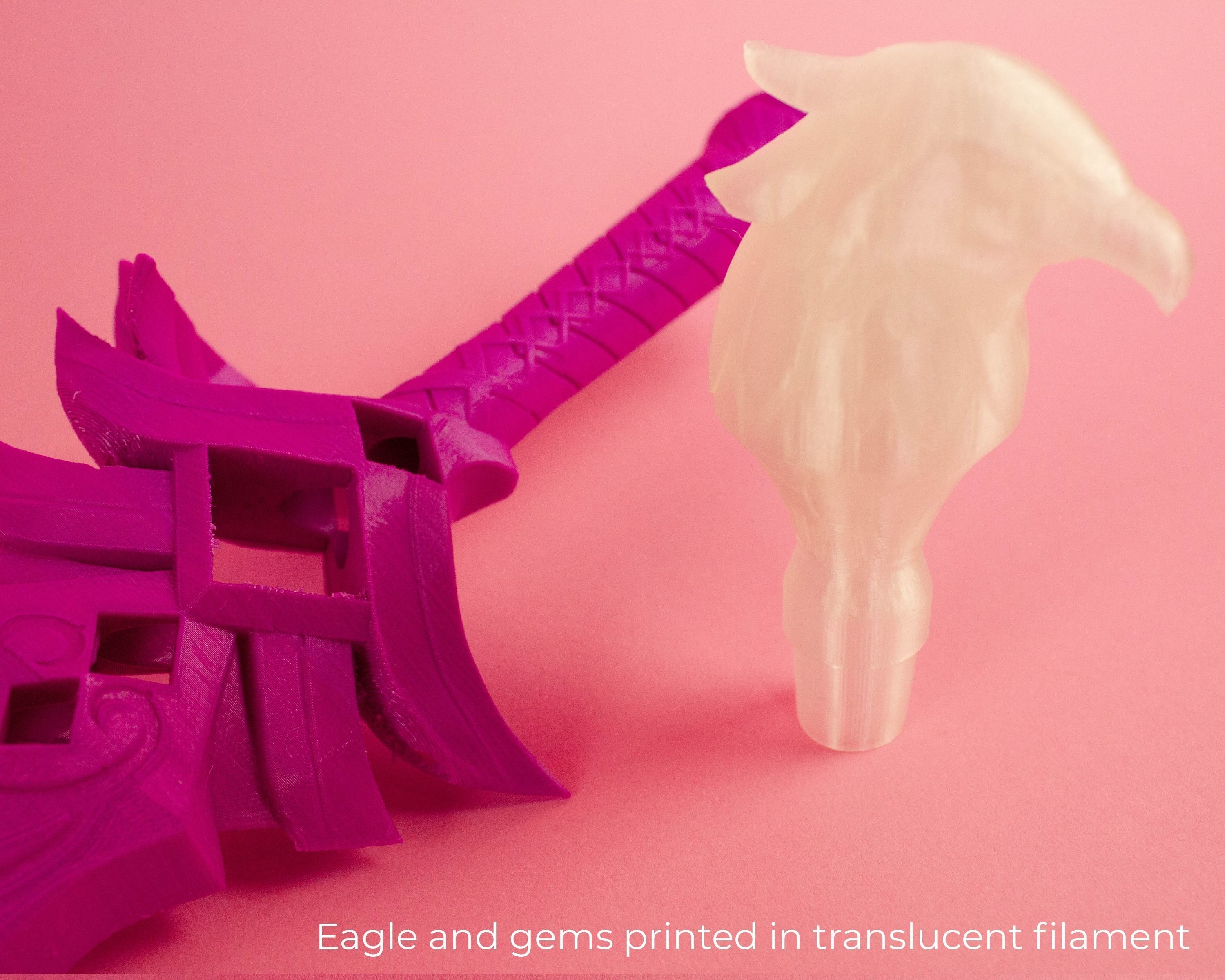 Genshin Impact Favonius Sword Jean Cosplay Sword LEDS 3D print model_9