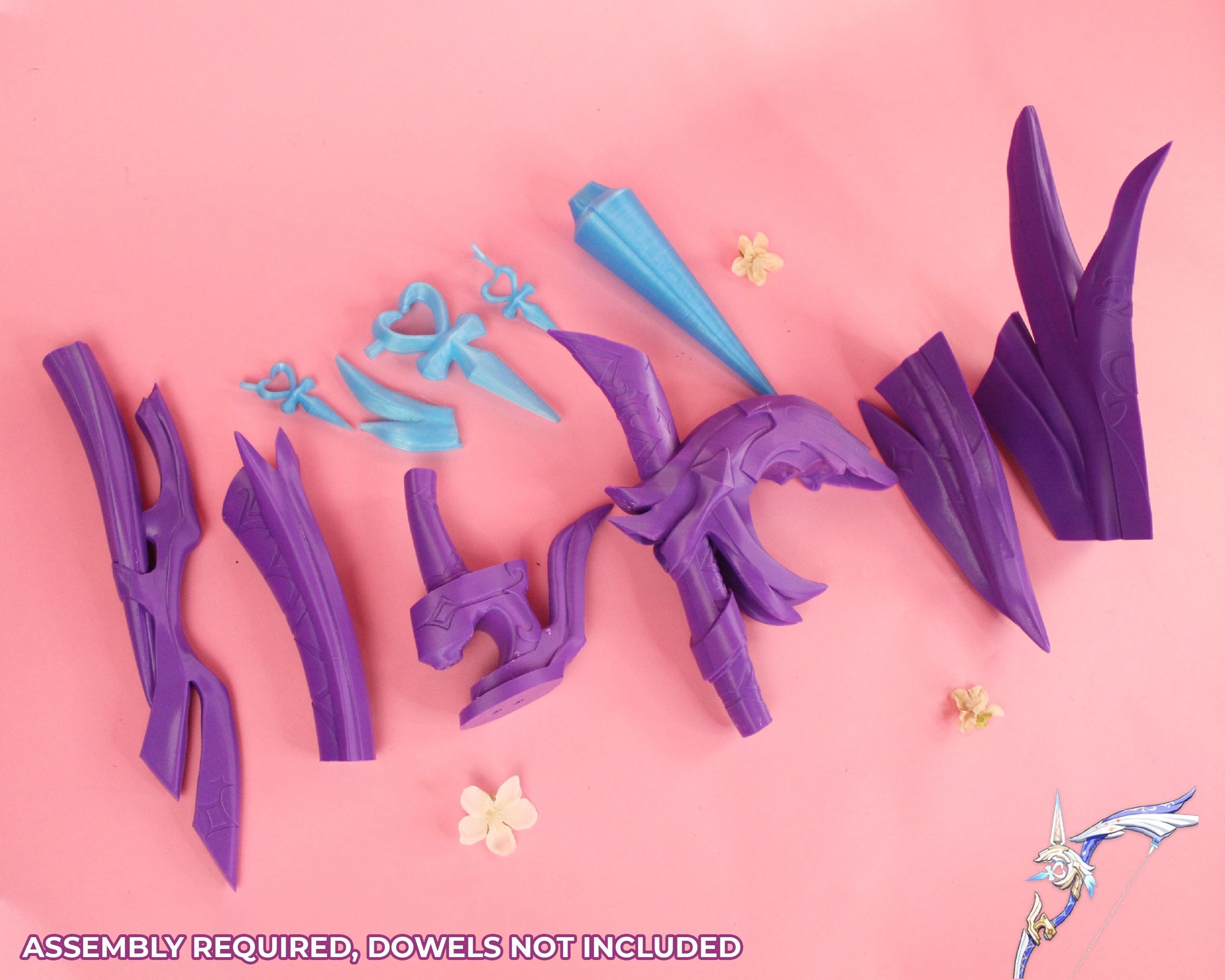 Genshin Impact Amos Bow Ganyu Cosplay Bow LED 3D print model_9