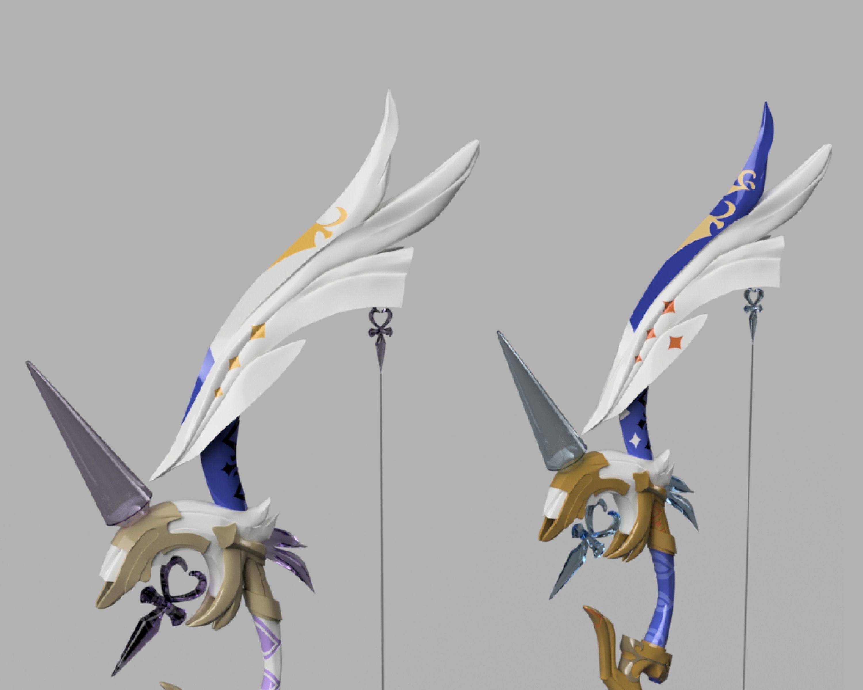 Genshin Impact Amos Bow Ganyu Cosplay Bow LED 3D print model_2