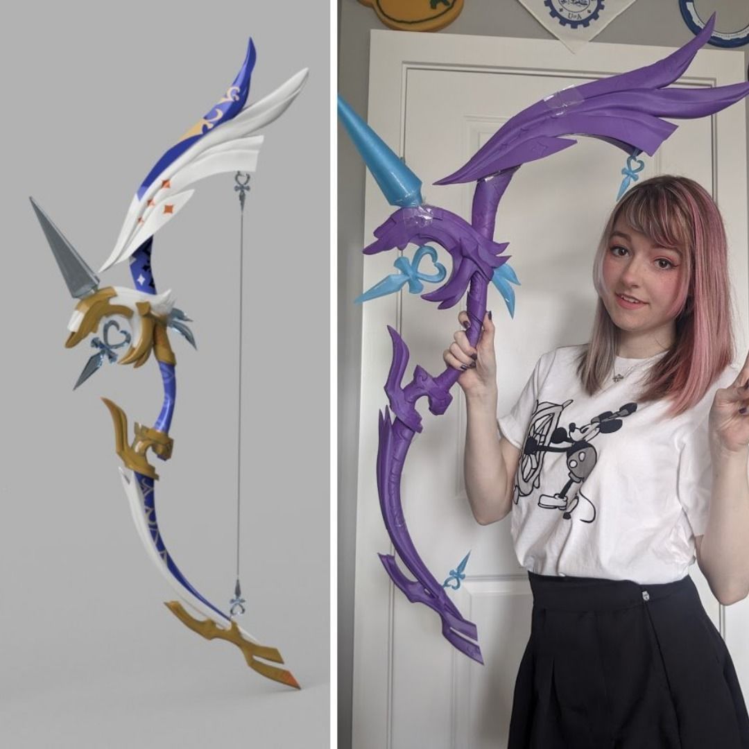 Genshin Impact Amos Bow Ganyu Cosplay Bow LED 3D print model_4
