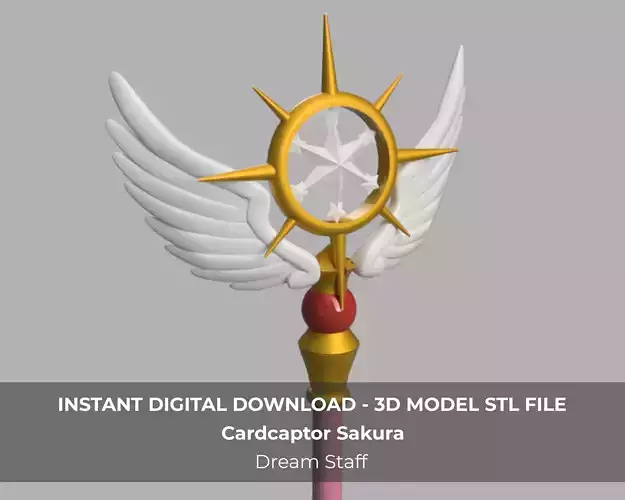 Cardcaptor Sakura Dream Staff Clear Card 3D Model 3D print model