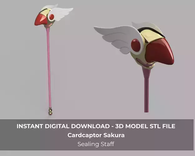 Cardcaptor Sakura Sealing Staff Cpsplay Prop 3D print model
