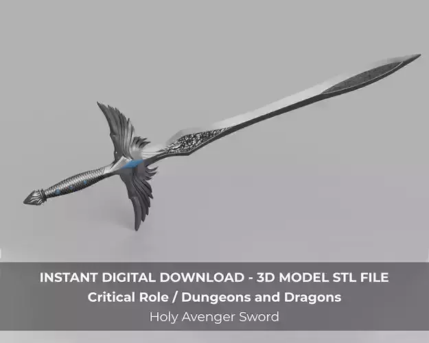 Critical Role DnD Holy Avenger 4 5 ft long Cosplay Sword  3D print model