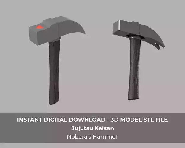 Jujutsu Kaisen JJK Nobara Kugisaki Hammer 3D Model STL File 3D print model