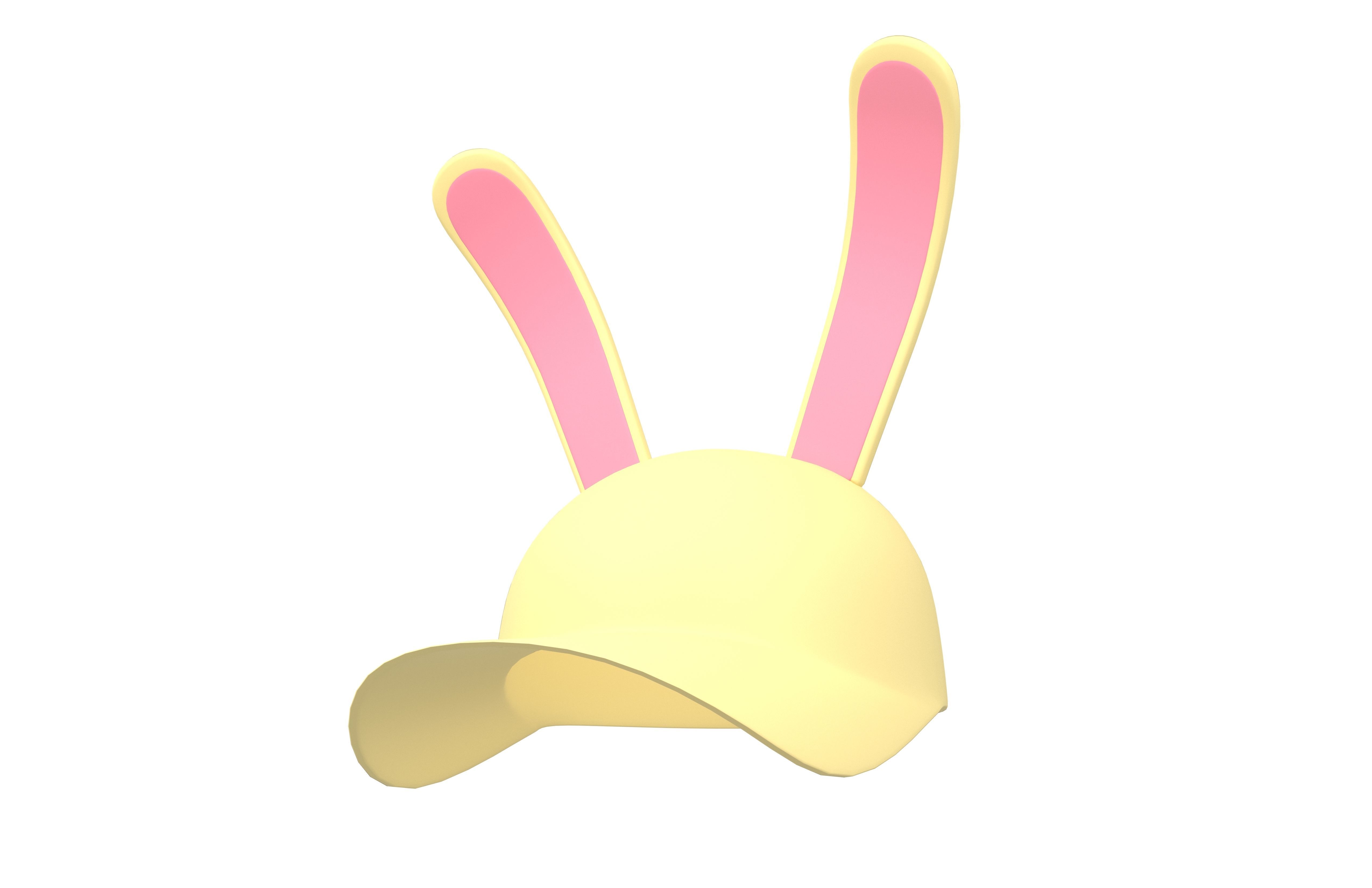 Rabbit Cap V1 003 Low-poly 3D model_2