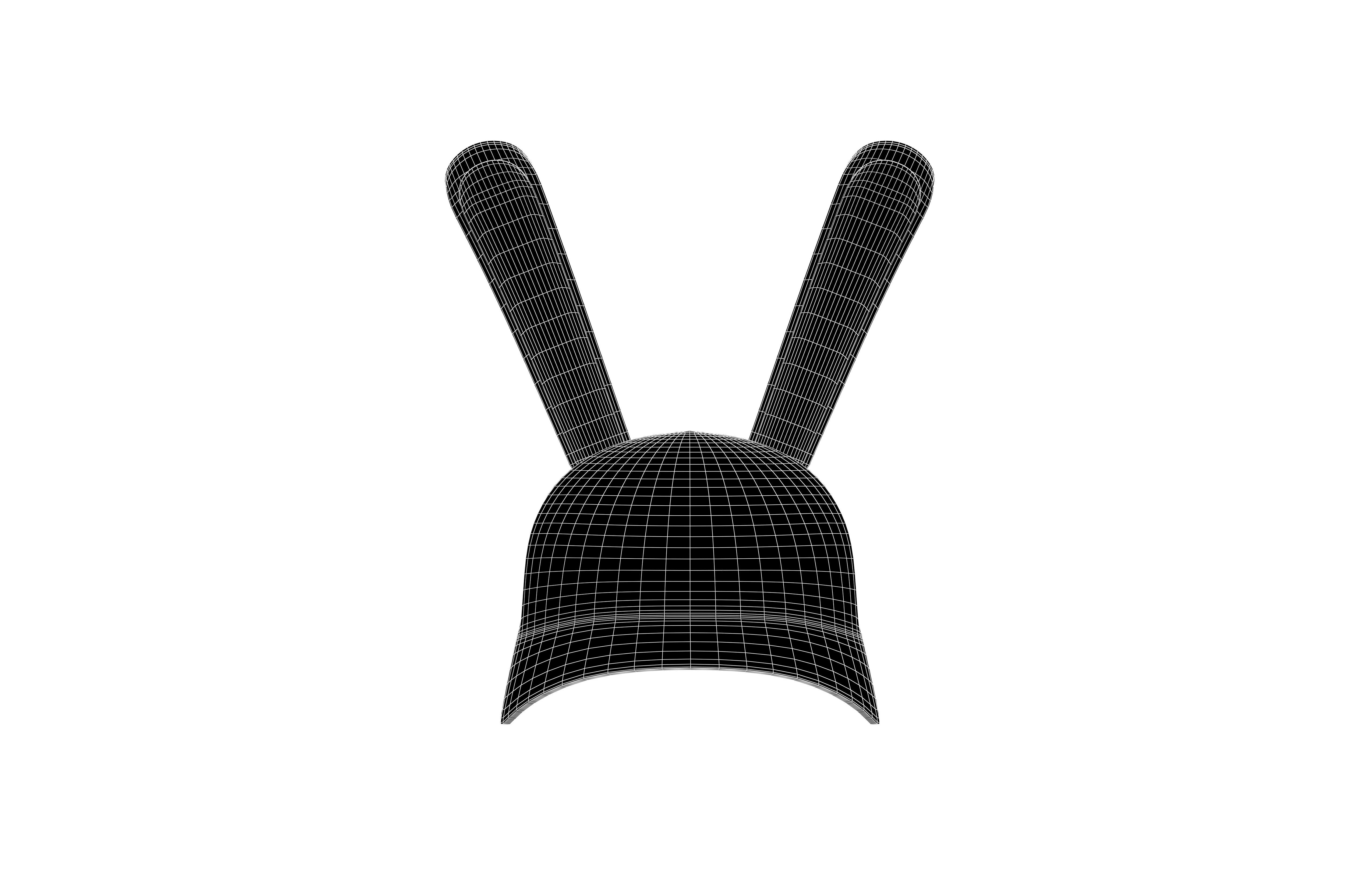 Rabbit Cap V1 003 Low-poly 3D model_5