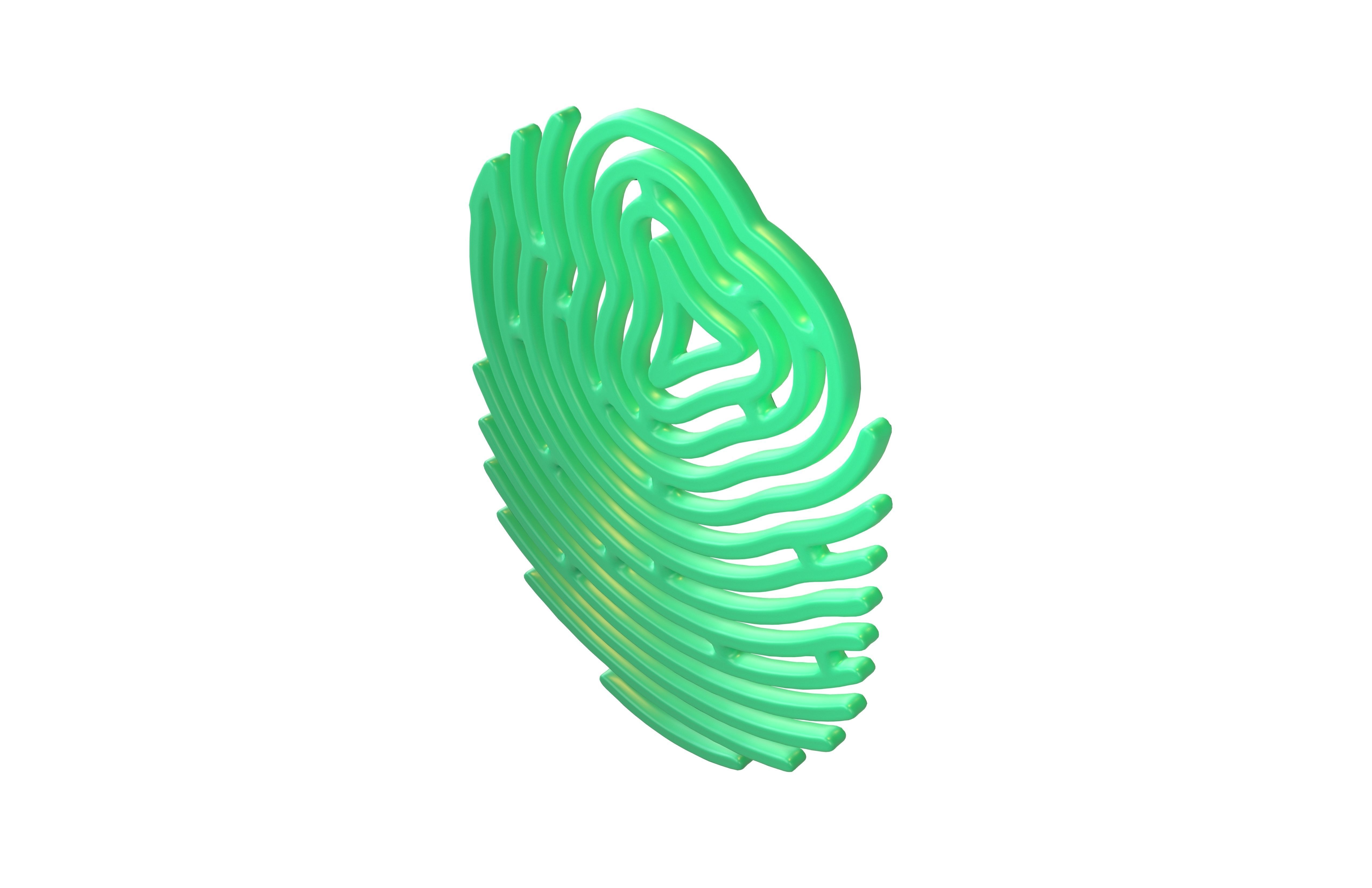Fingerprint V2 004 Low-poly 3D model_3