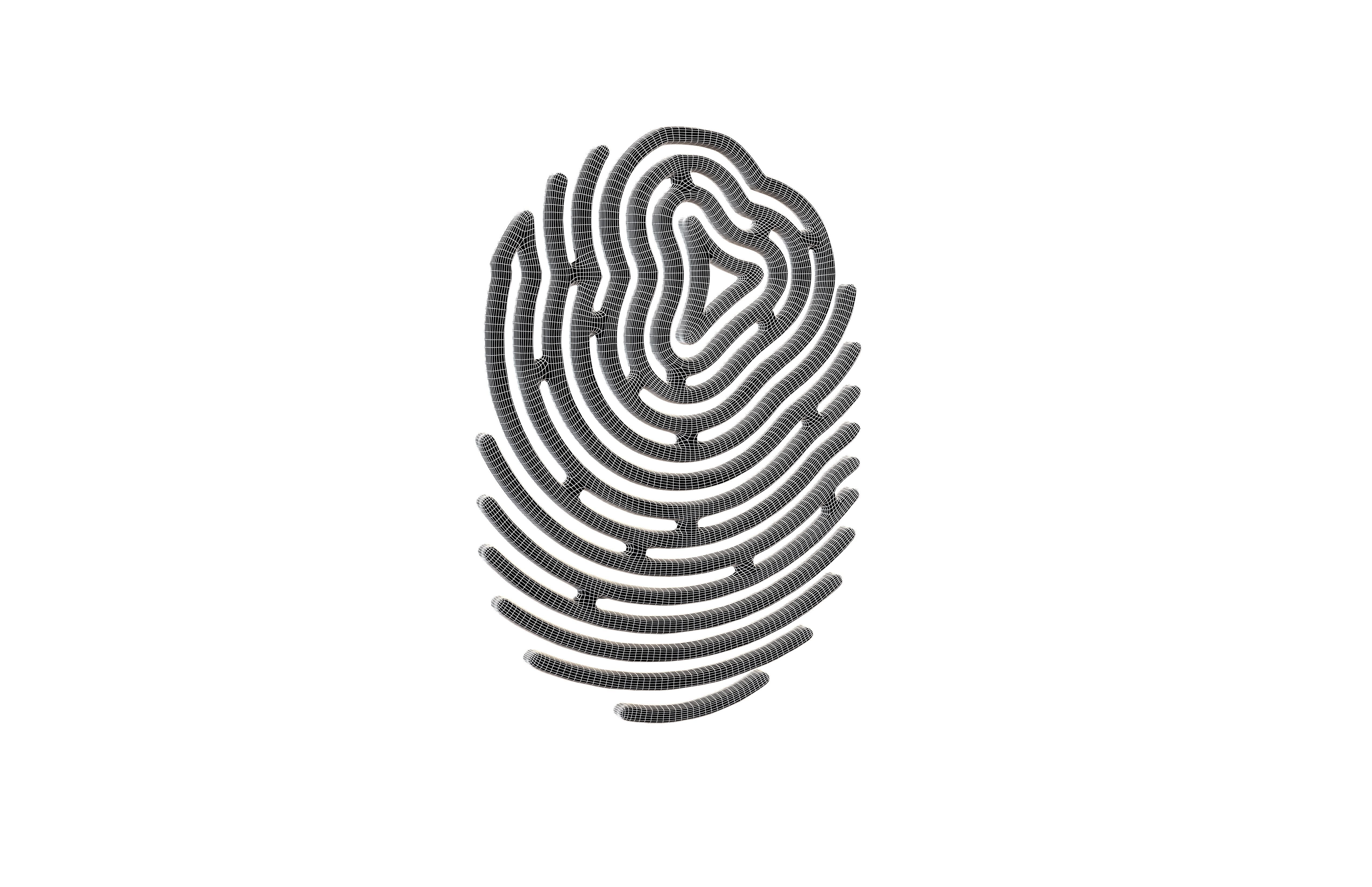 Fingerprint V2 004 Low-poly 3D model_6