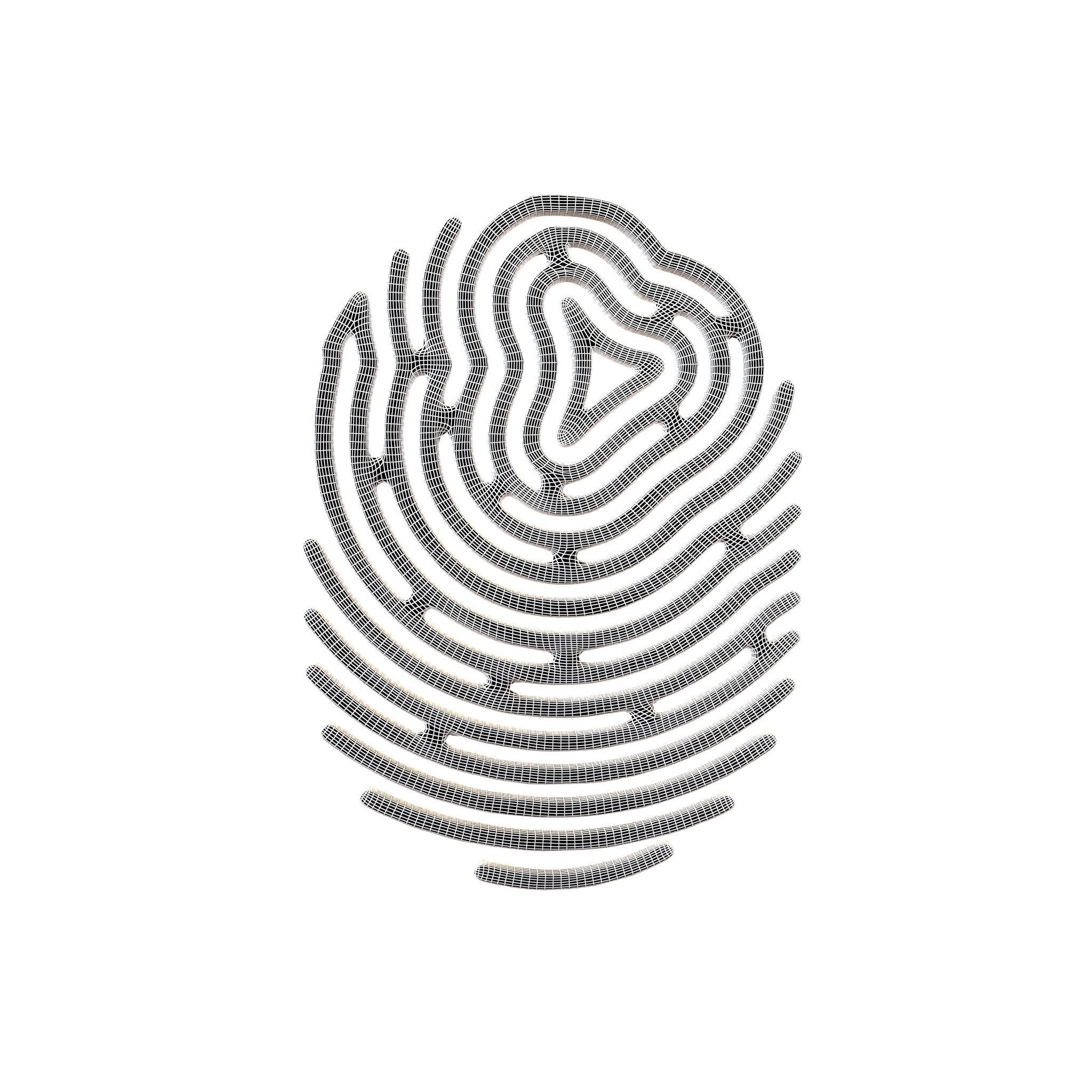 Fingerprint V2 004 Low-poly 3D model_5