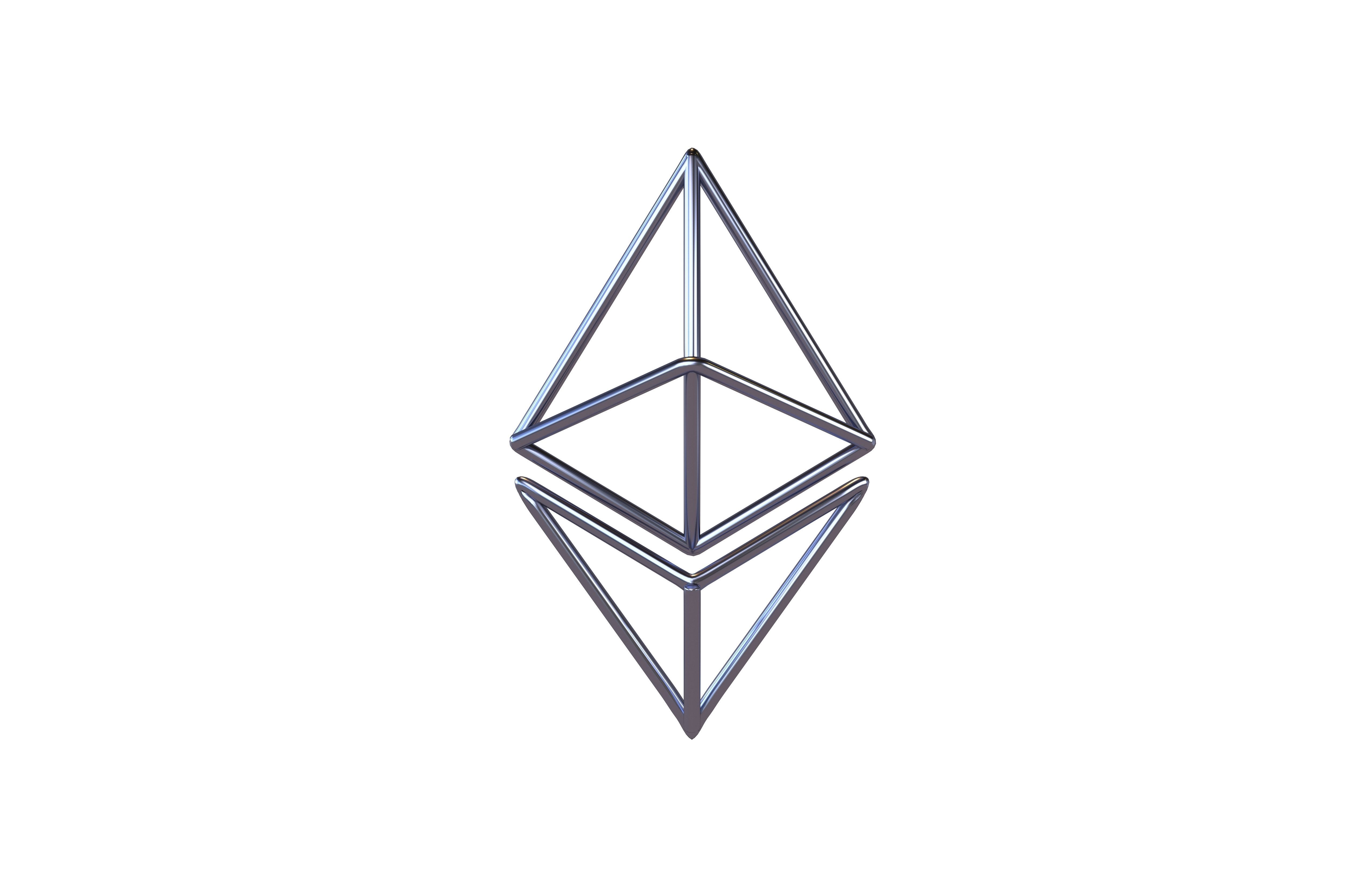 Neon Ethereum v1 004 Low-poly 3D model_1