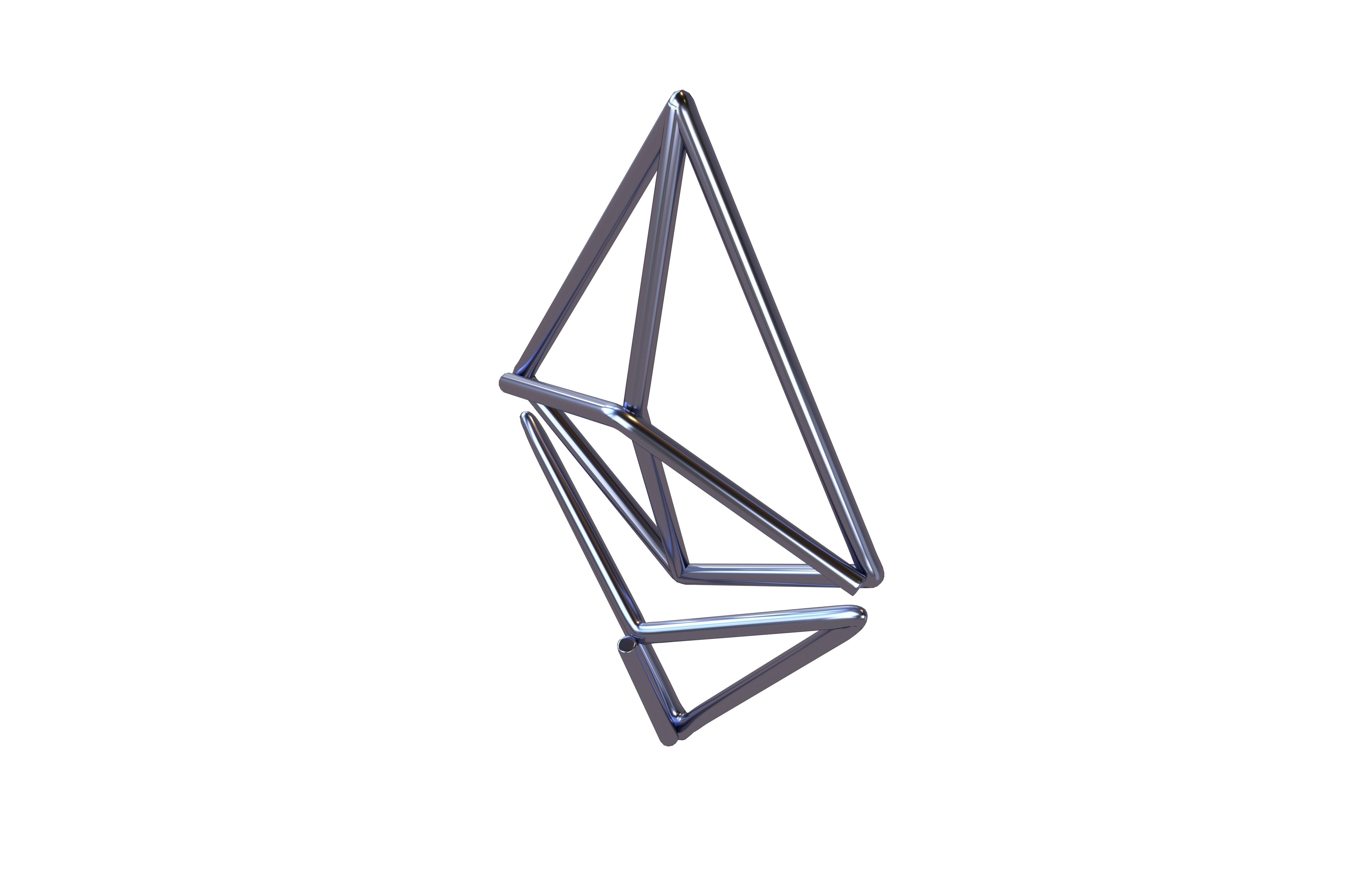 Neon Ethereum v1 004 Low-poly 3D model_2
