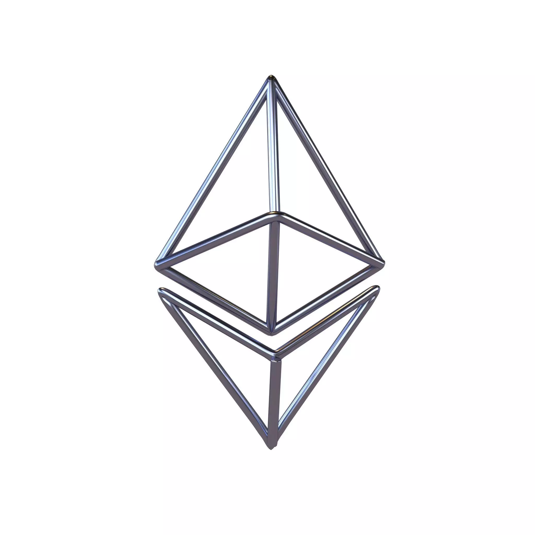 Neon Ethereum v1 004 Low-poly 3D model_0