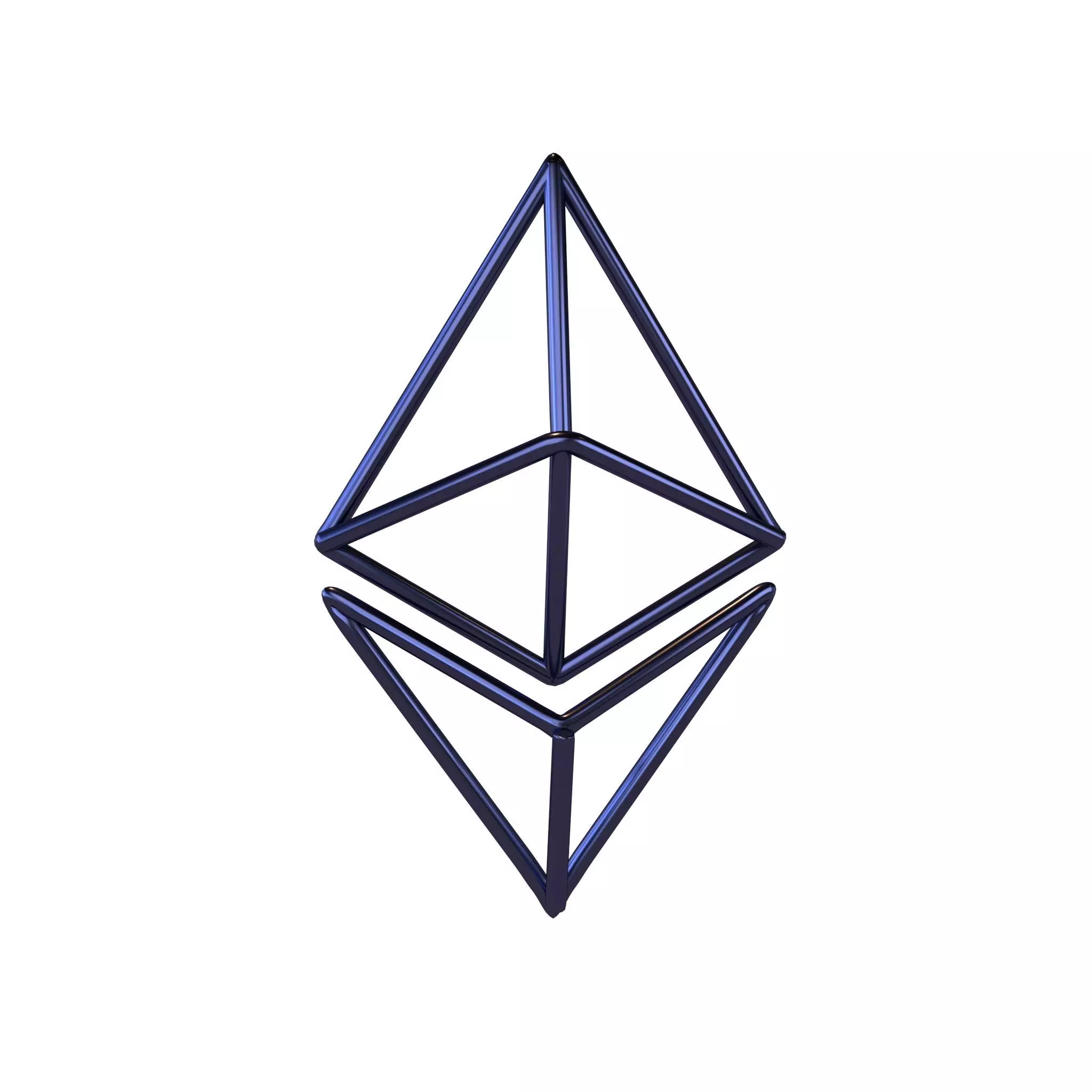 Neon Ethereum v1 005 Low-poly 3D model_0